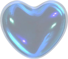 blue and silver holographic heart